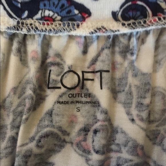 FINAL SALE LOFT Outlet Blue Print Tank Sm - Picture 2 of 3